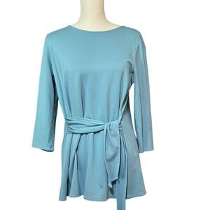 J. Jill Blue Tunic with Tie Front Relaxed Style